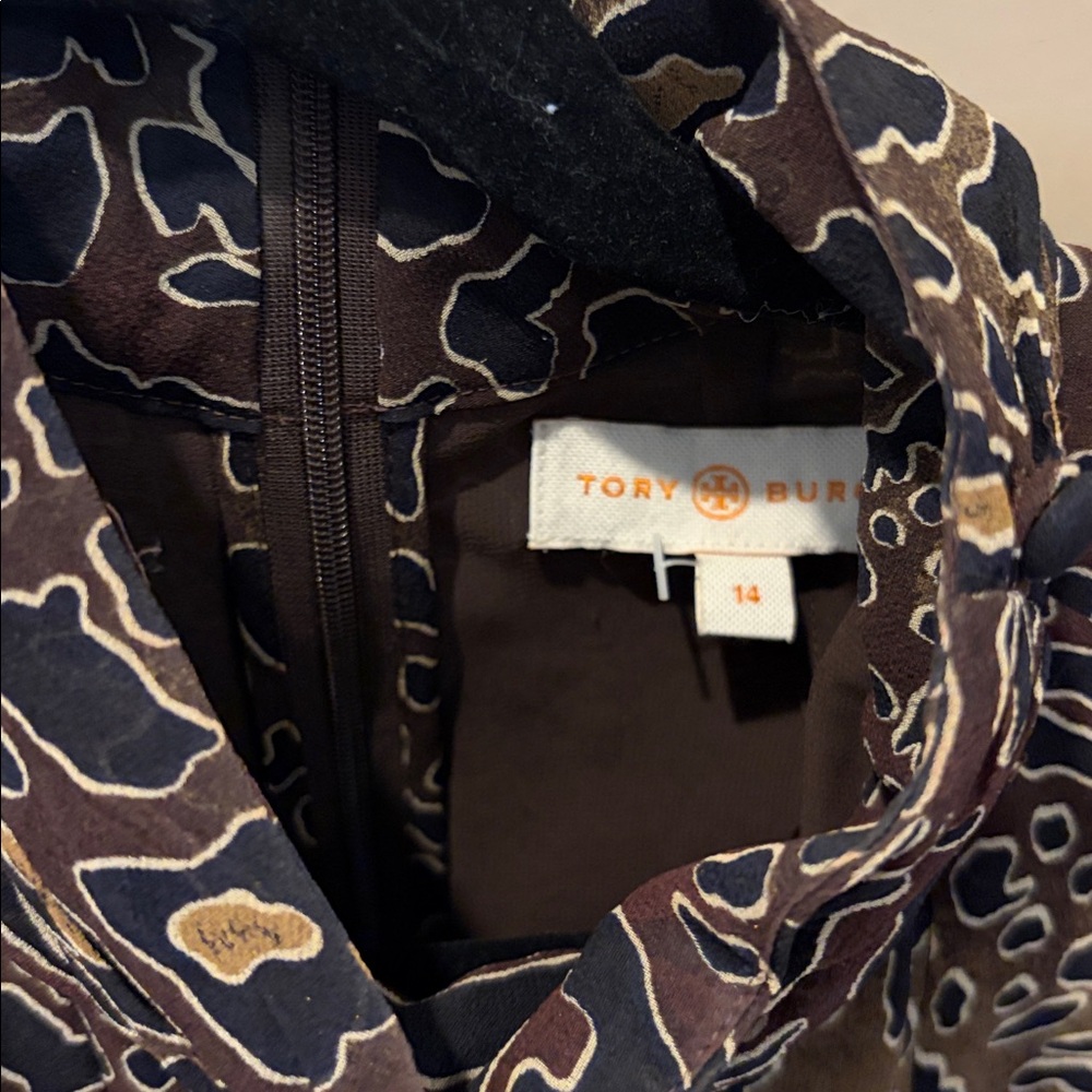 Tory Burch Brown and Black Patterned Blouse - Picture 2 of 4